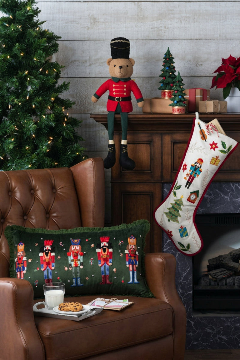 Woven Nutcracker Pillow 14"x 20"