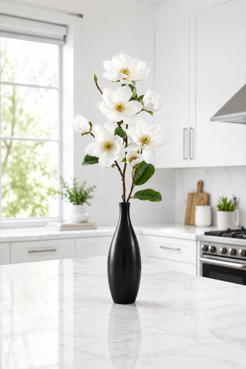 Faux Magnolia Spray 36" Cream