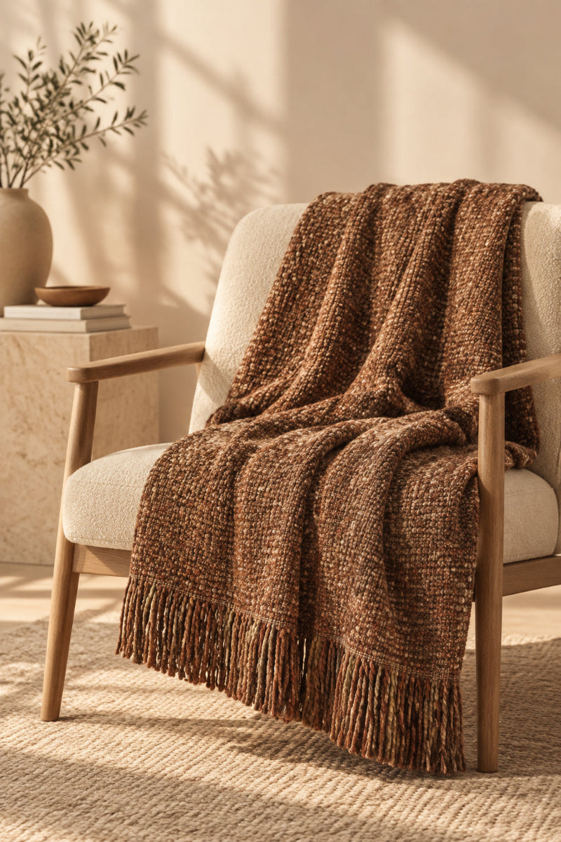 Bedford Cottage Dartmouth Throw 45"x70" Acorn