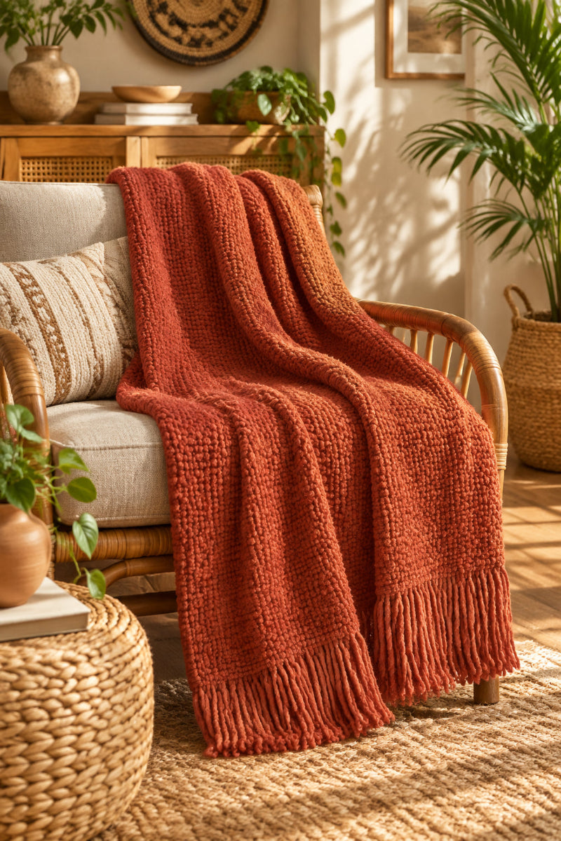 Bedford Cottage Dartmouth Throw 45"x70" Mango