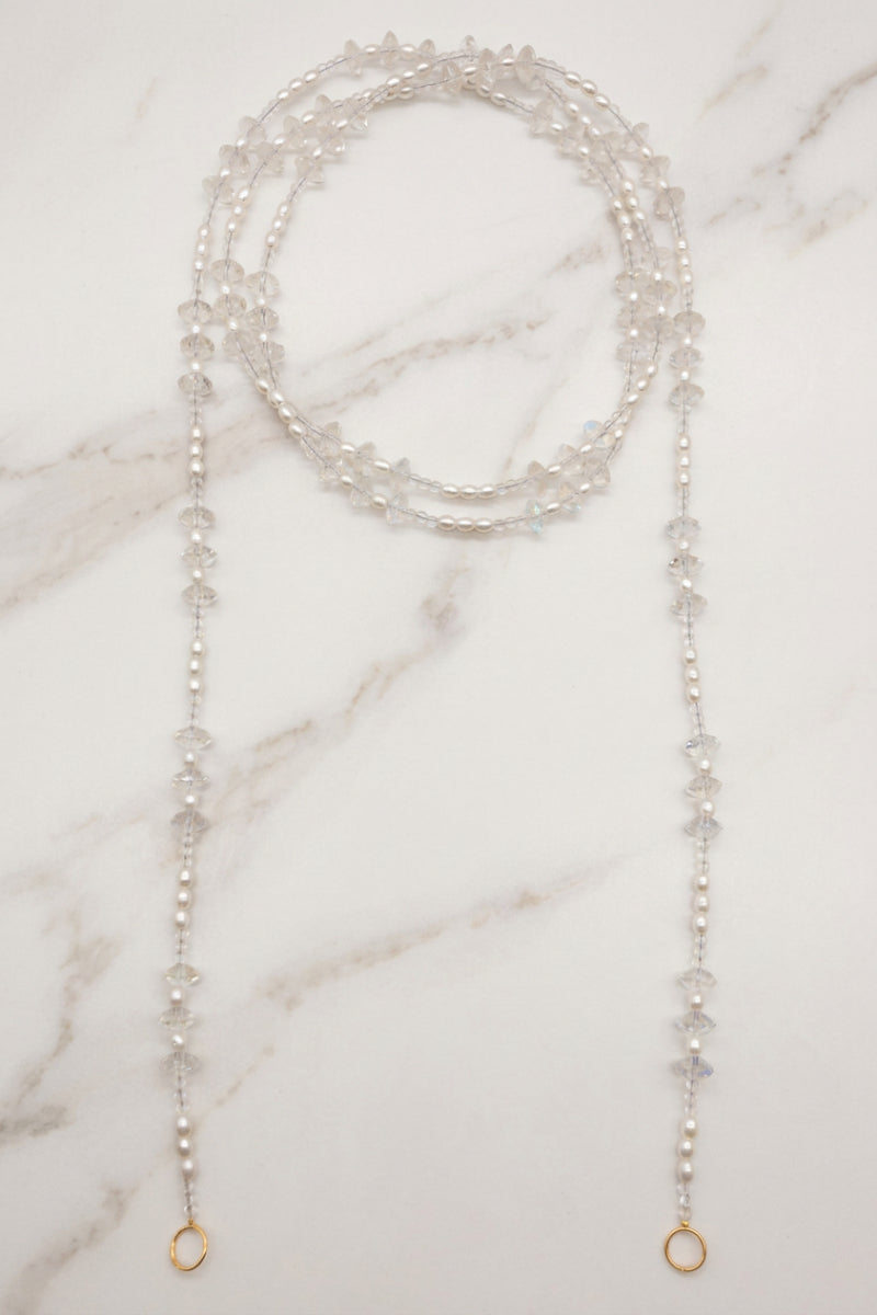 Beaded Diamond Garland 6' Clear