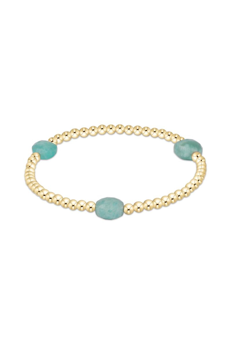 enewton Admire Gem 3mm Gold Bracelet Amazonite