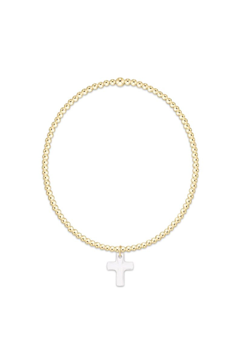 enewton Classic Gold 2mm Bracelet Blessed Crystal Charm