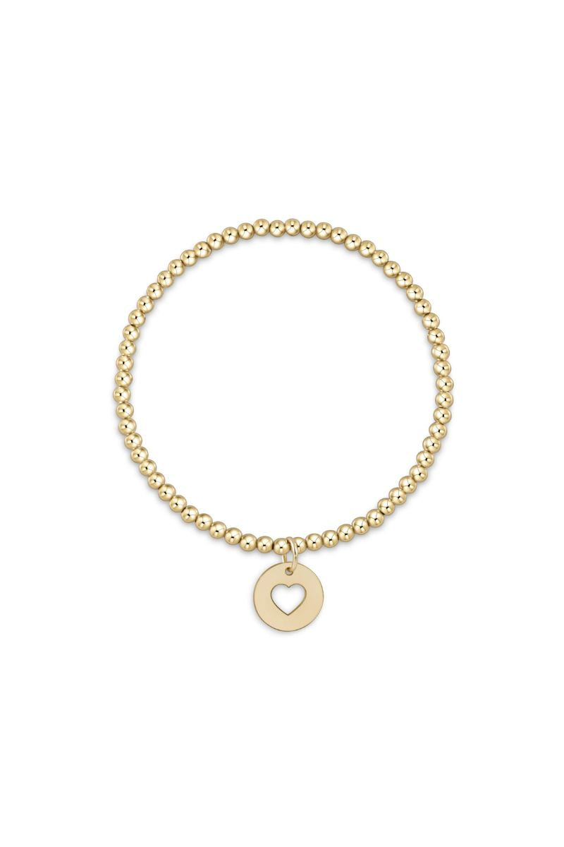 enewton Classic Gold 3mm Bead Bracelet Love Gold Disc