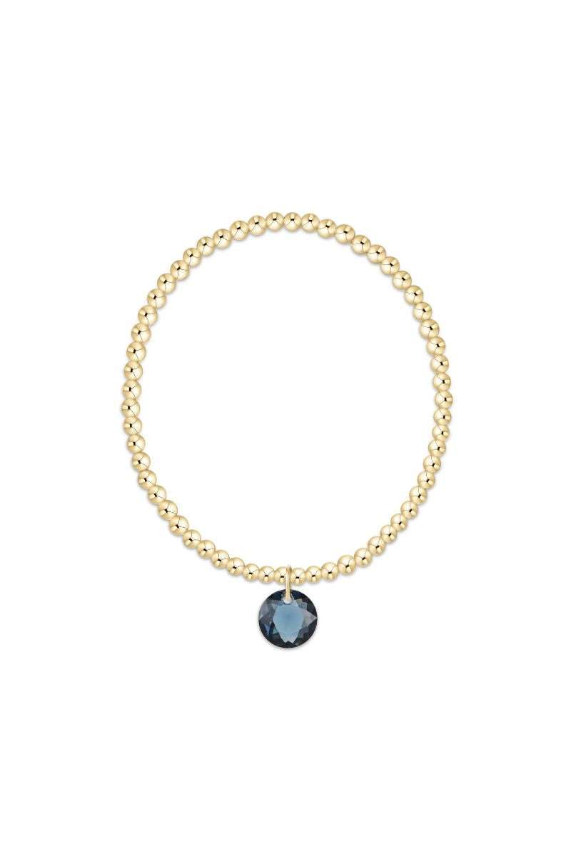 enewton Classic Gold 3mm Bracelet with Reflection Charm 09
