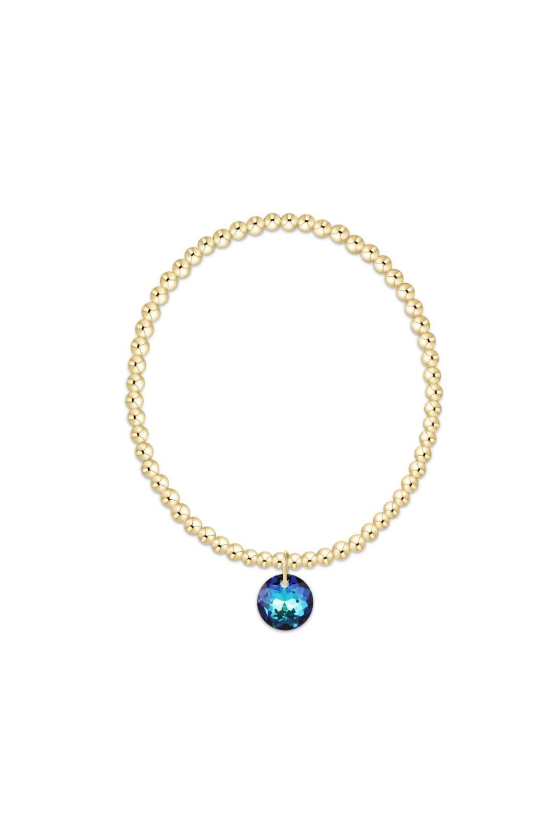 enewton Classic Gold 3mm Bracelet with Reflection Charm 12