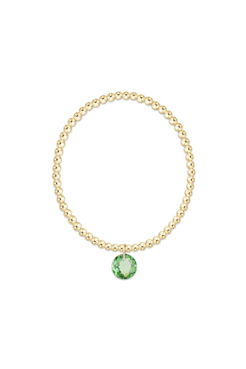 enewton Classic Gold 3mm Bracelet with Reflection Charm 08
