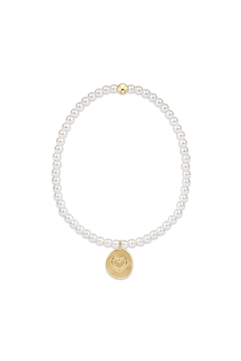 enewton Classic Pearl 3mm Bracelet Inspire Love Small Gold Disc