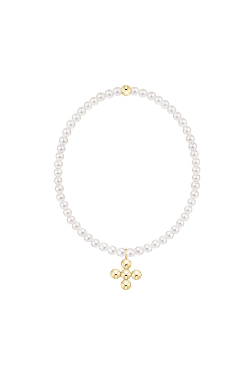 enewton Classic Pearl 3mm Bracelet Signature Cross