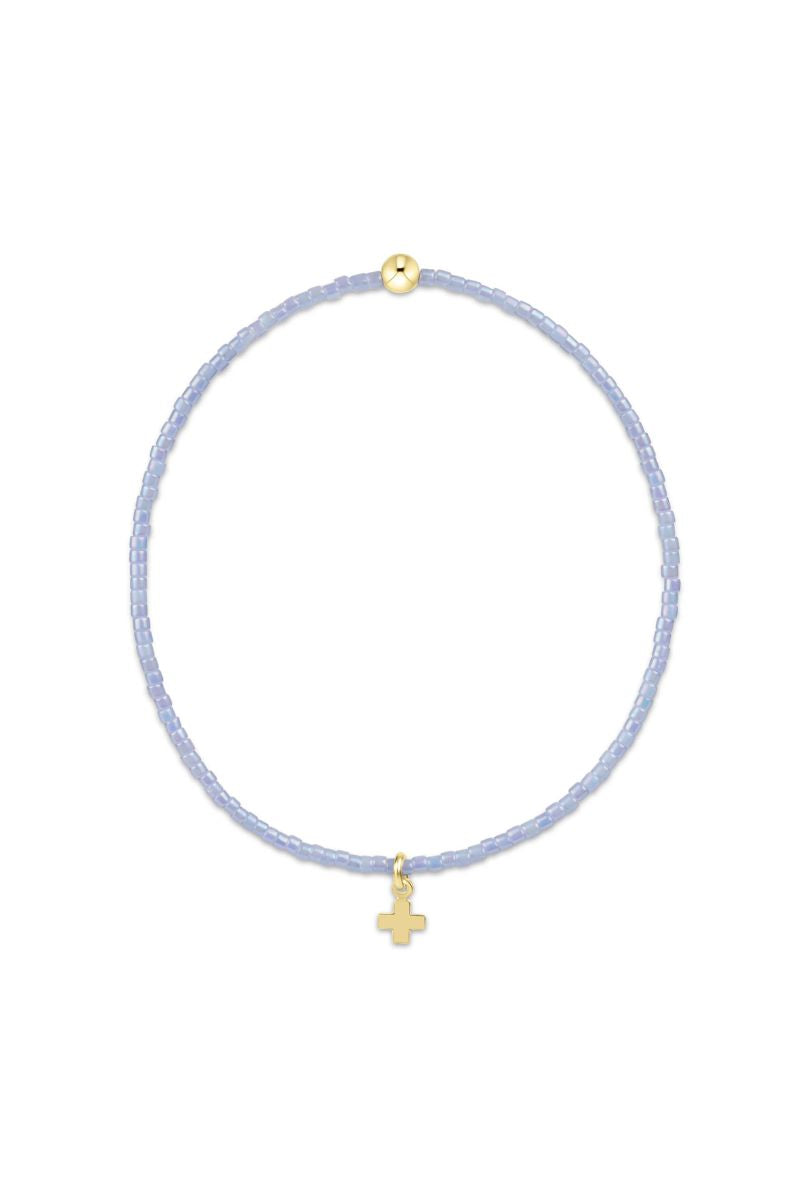 enewton Hope Classic Ocean Mist Bracelet Signature Cross Small Gold Charm
