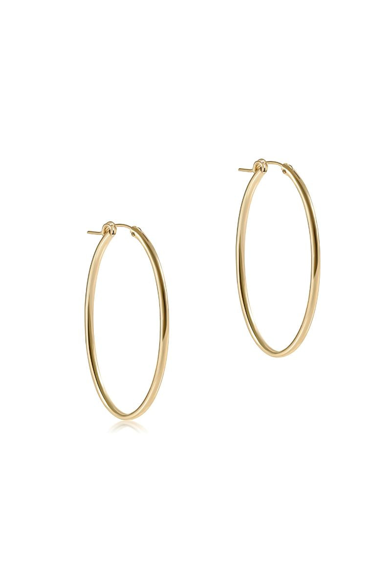 enewton Oval Gold 2" Hoop Earrings Smooth