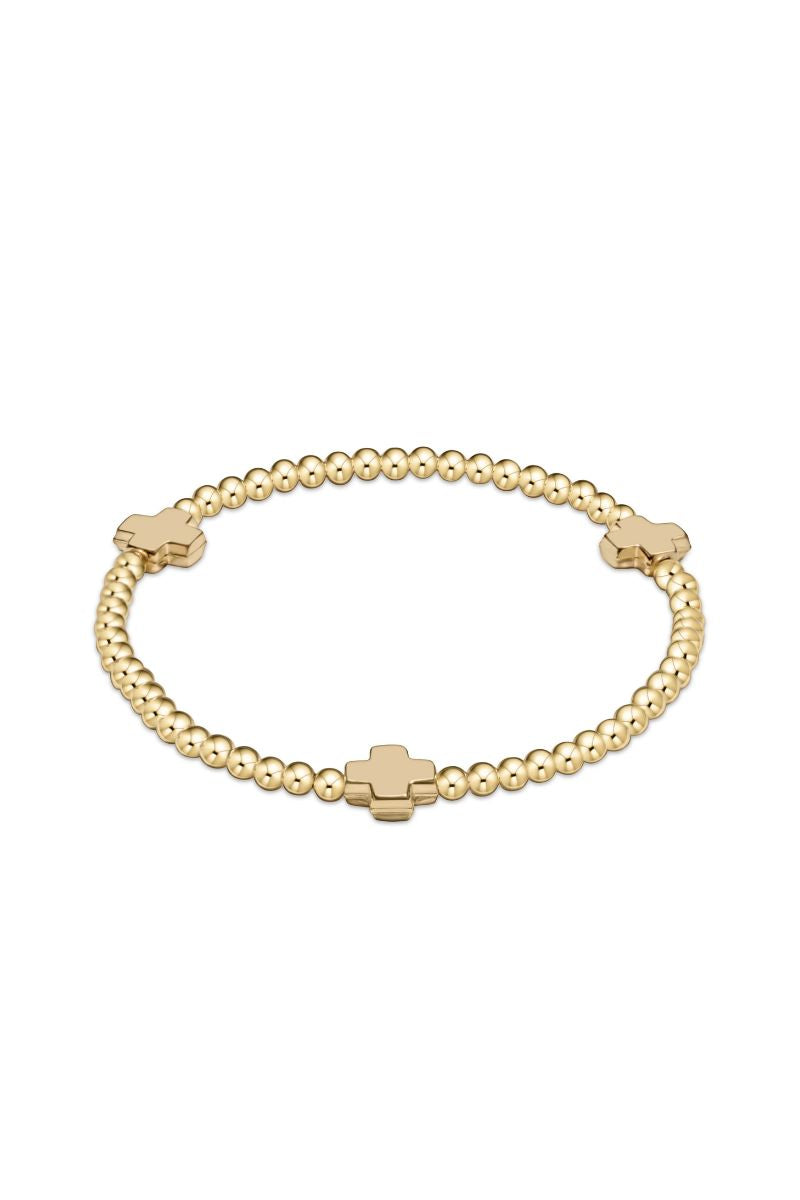 enewton Signature Cross 3mm Gold Bracelet Gold