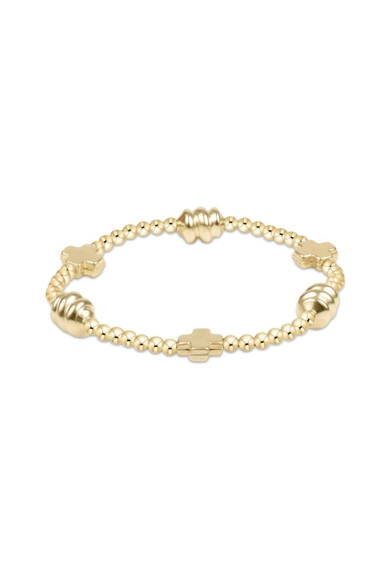 enewton Signature Cross Gold & Admire Gold 3mm Gold Bracelet