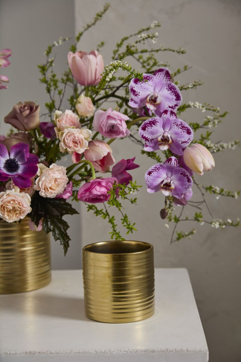 Accent Decor Gold Everest Pot 4.5"x4.25" Gold