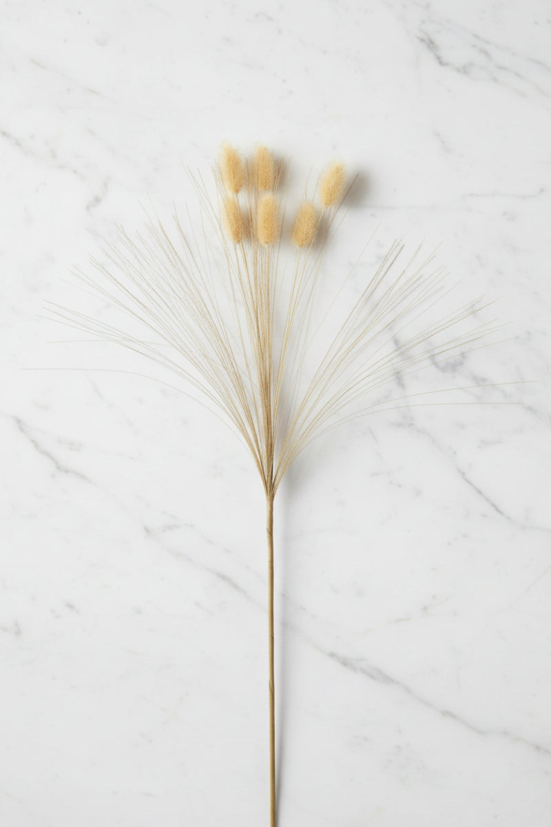 Faux Bunny Tail Grass Bundle 19" Mustard