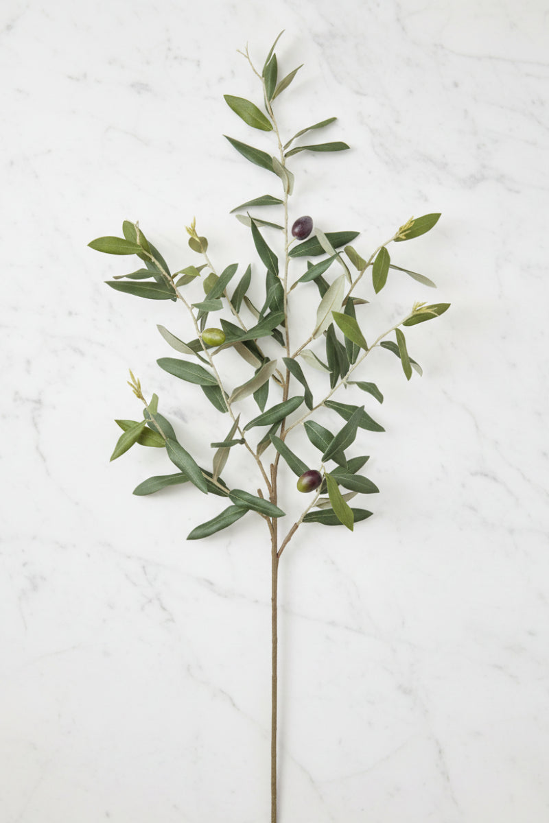 Faux Olive Spray 33" Green