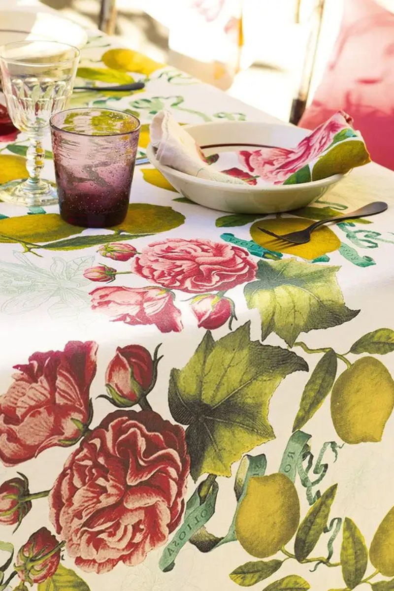 Garnier-Thiebaut Citrons De Menton Tablecloth Romance