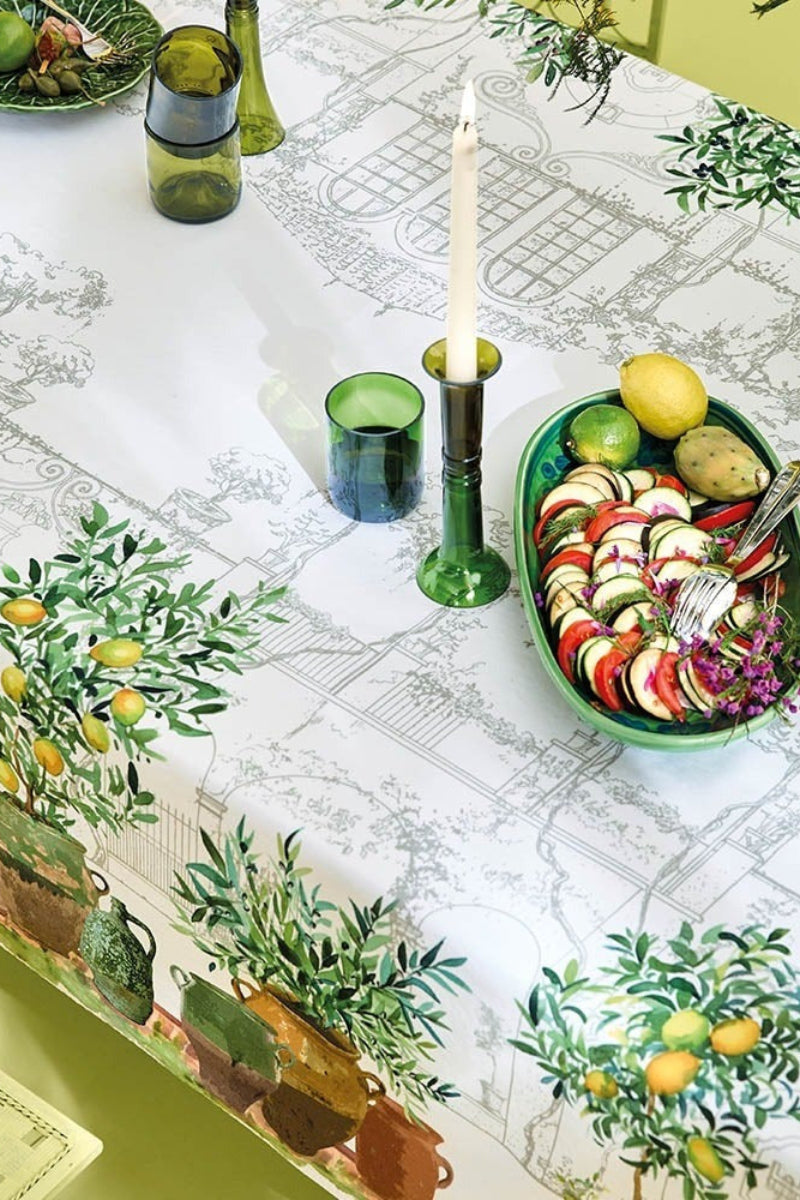 Garnier-Thiebaut Jardin Provencal Tablecloth Olive