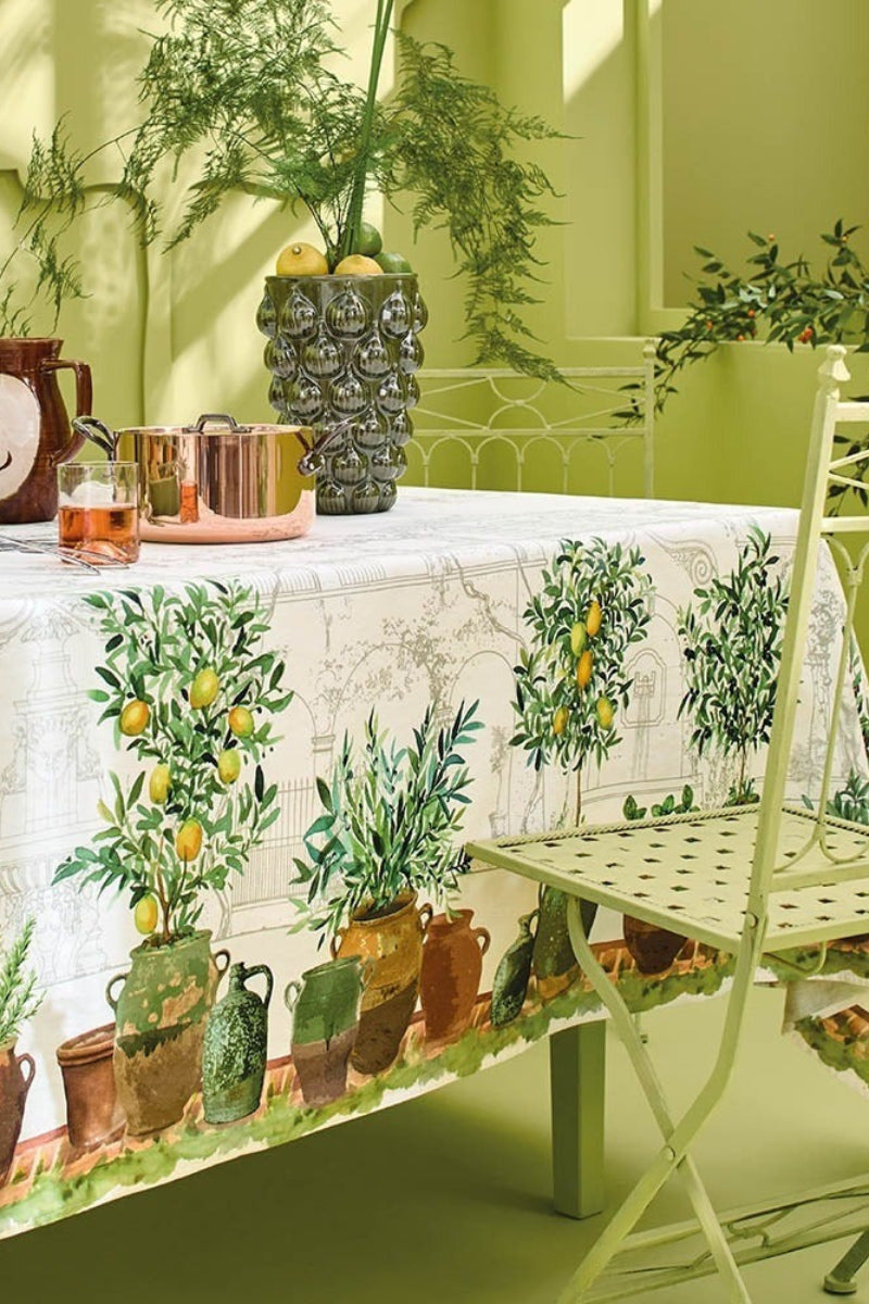 Garnier-Thiebaut Jardin Provencal Tablecloth Olive