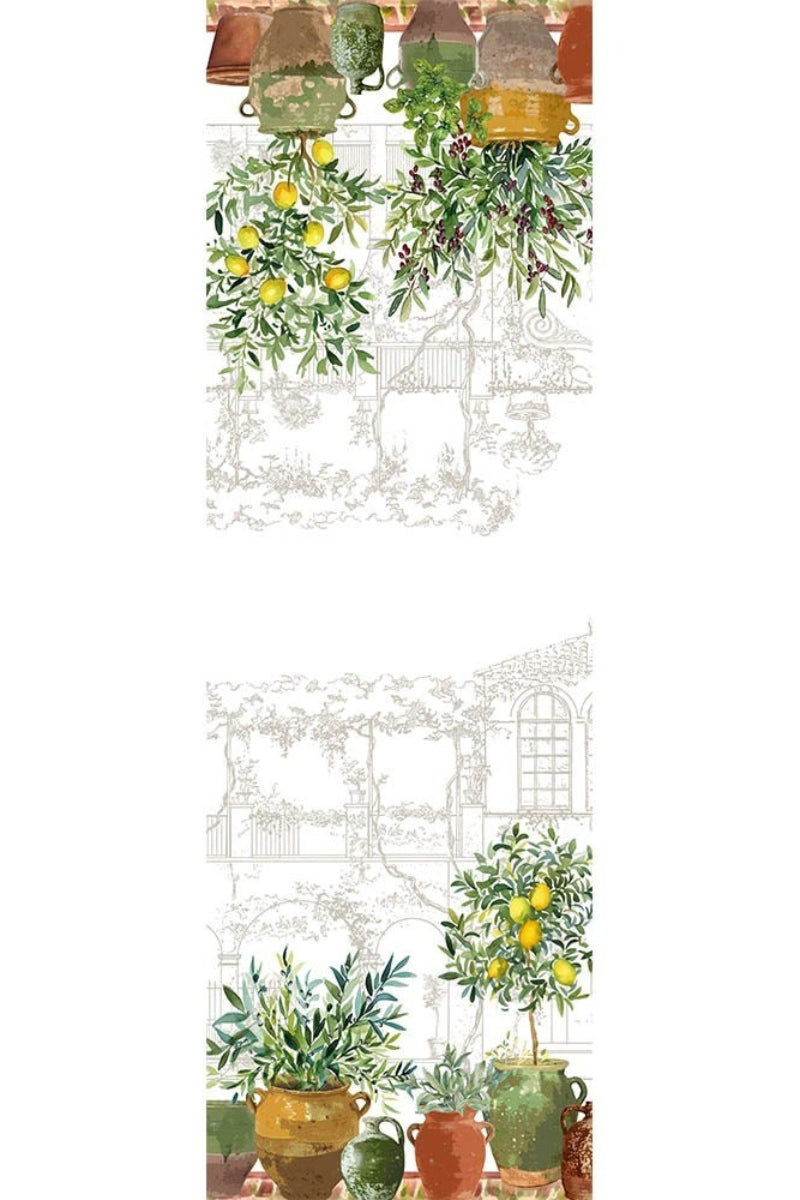 Garnier-Thiebaut Jardin Provencal Runner 20"x61" Olive