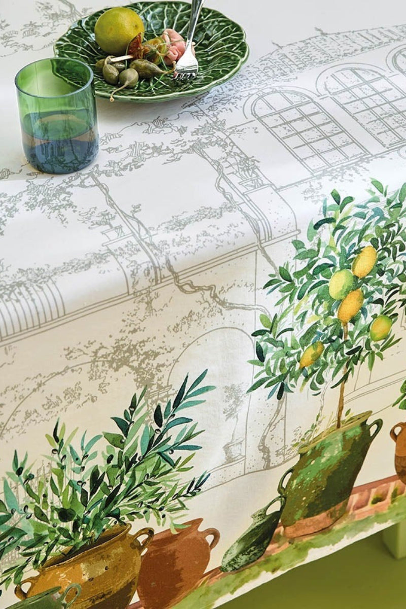 Garnier-Thiebaut Jardin Provencal Tablecloth Olive