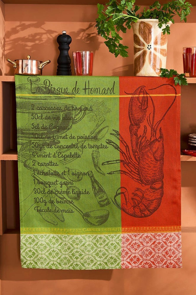 Garnier-Thiebaut Bisque De Homard Mousse Jacquard Kitchen Towel