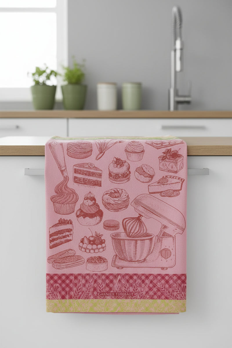 Garnier-Thiebaut La Patisserie Rose Kitchen Towel