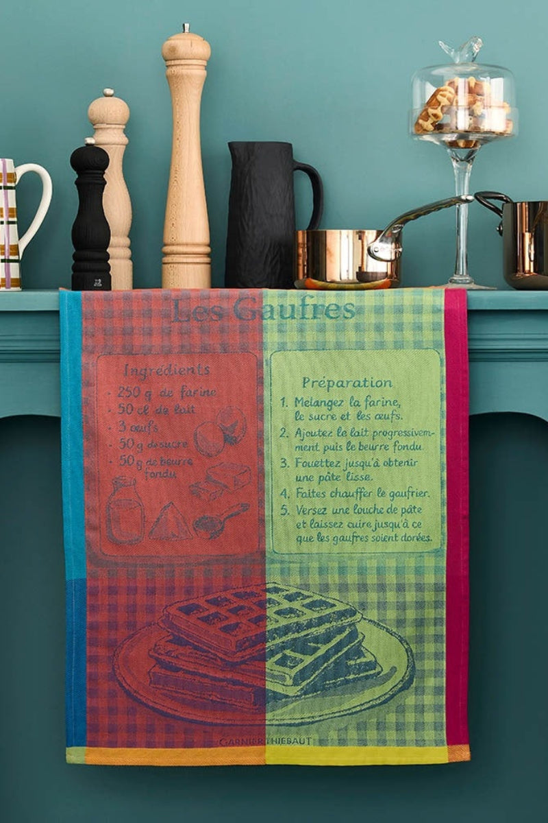 Garnier-Thiebaut Les Gaufres Gourmand Jacquard Kitchen Towel
