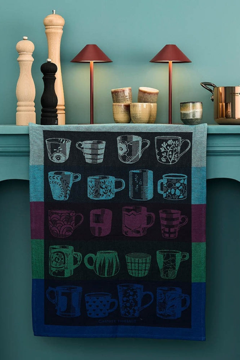 Garnier-Thiebaut Les Mugs Nocturne Jacquard Kitchen Towel