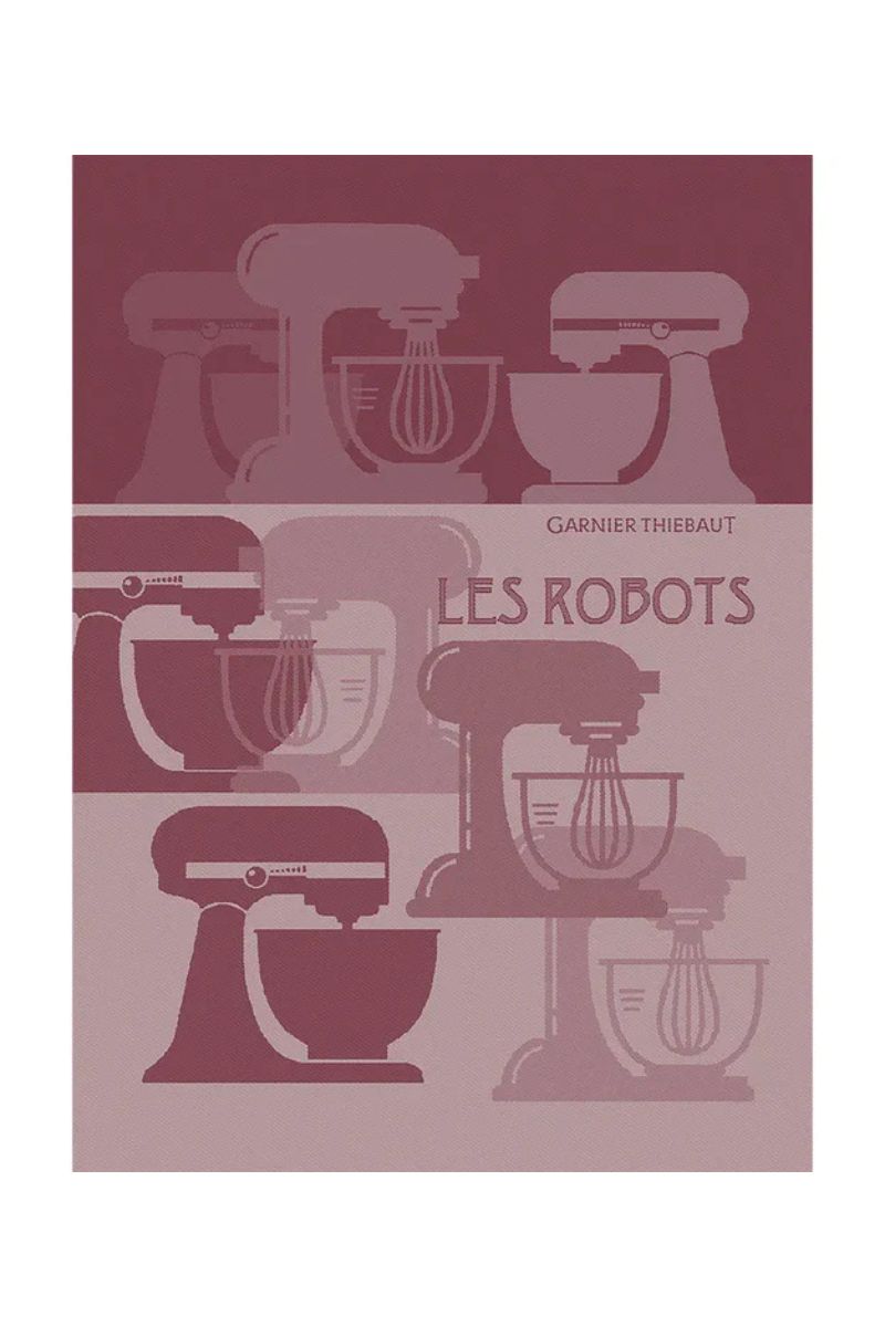 Garnier-Thiebaut Les Robots Kitchen Towel Framboise