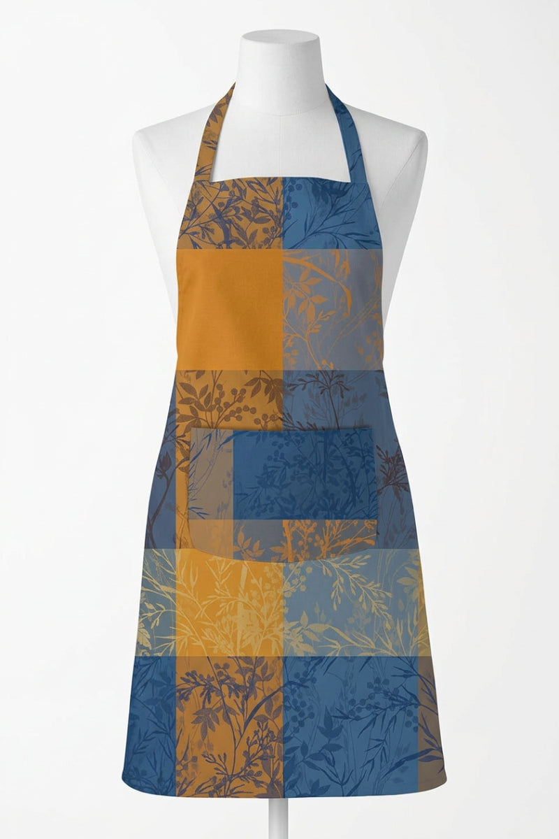 Garnier-Thiebaut Mille Branchages Coated Cotton Apron Crepuscule