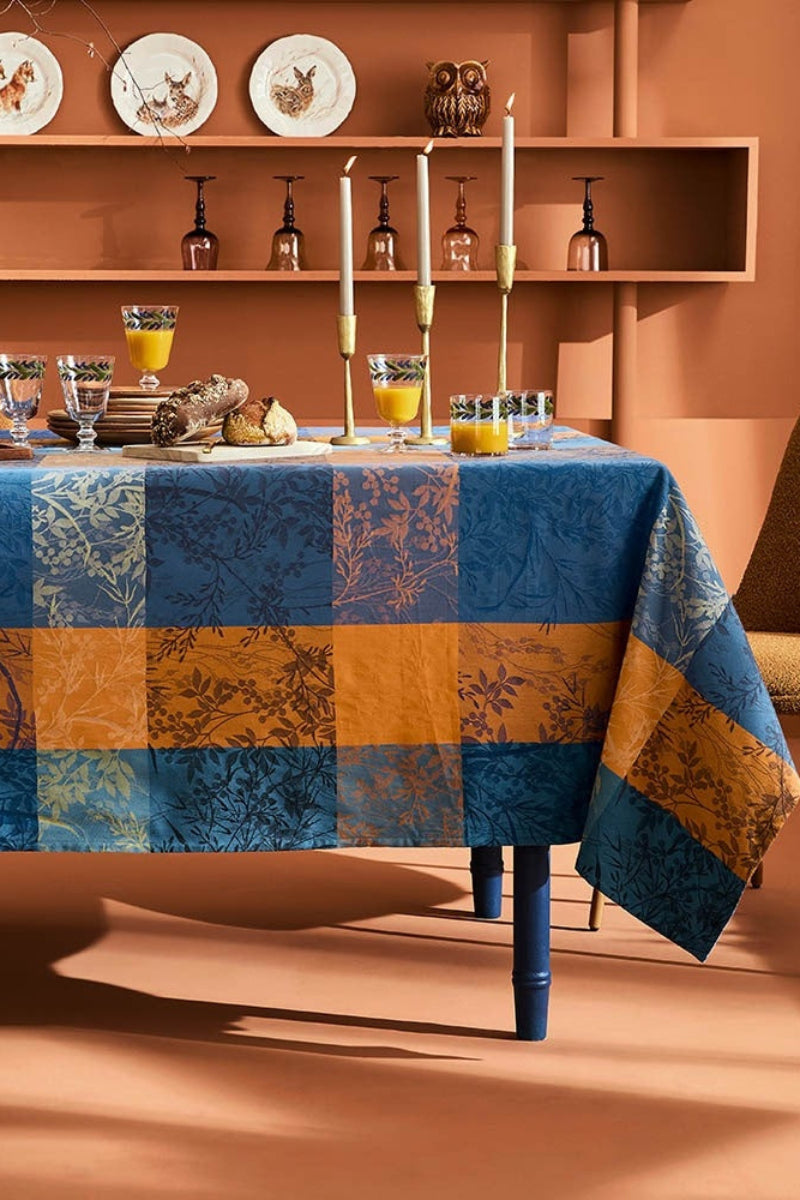 Garnier-Thiebaut Mille Branchages Tablecloth Crepuscule