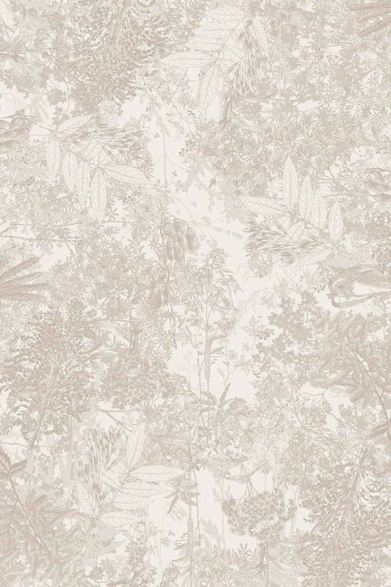 Garnier-Thiebaut Mille Esprit Jardins Coated Tablecloth 69"x98" Chanvre