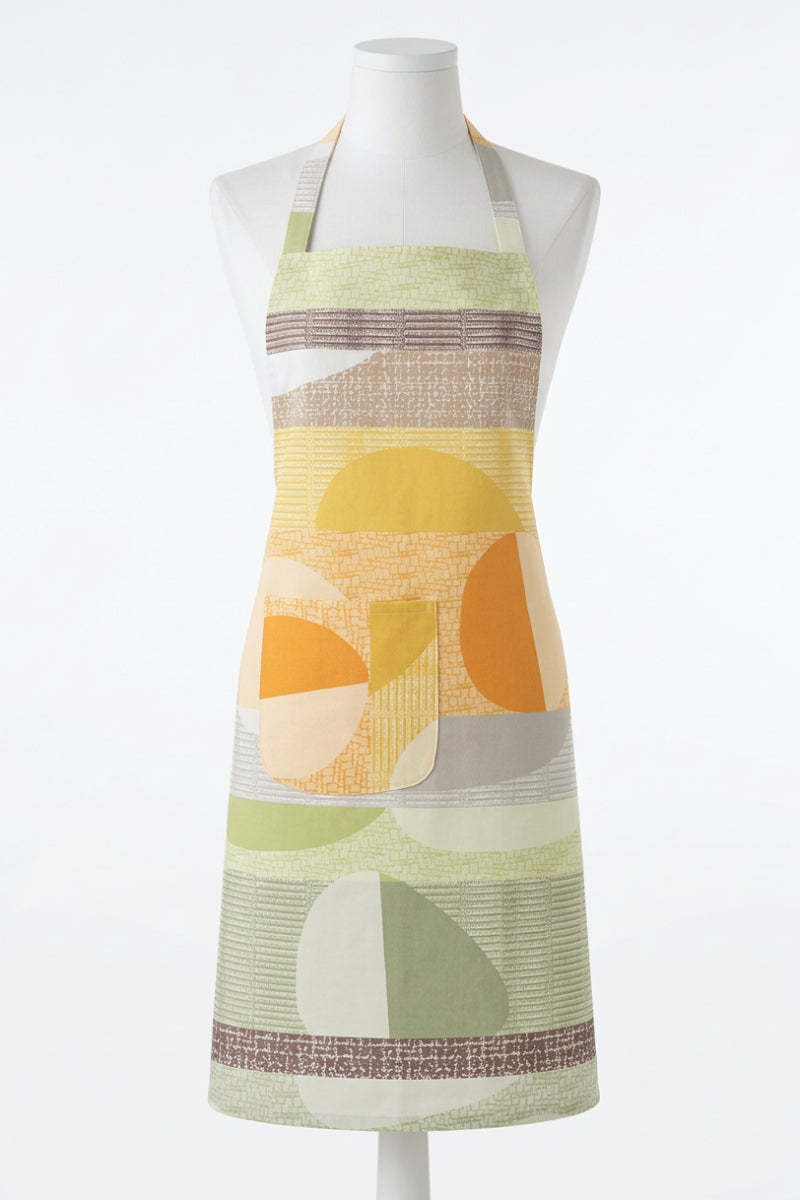Garnier-Thiebaut Mille Galets Coated Apron With Pocket 29"x33" Terre Cuite