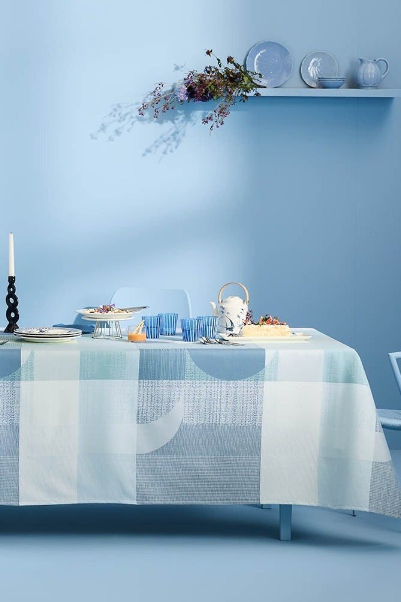 Garnier-Thiebaut Mille Textures Tablecloth 71"x98" Bleu