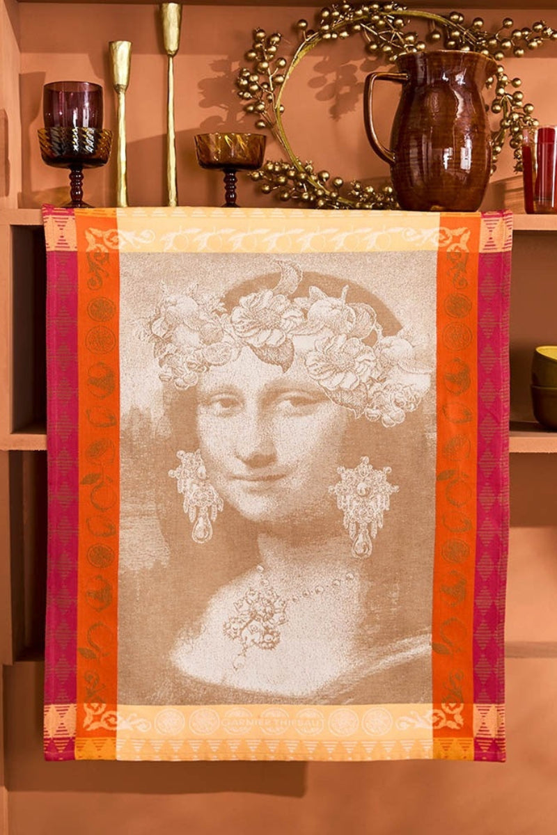 Garnier-Thiebaut Mona Lisa Cuivre Jacquard Kitchen Towel