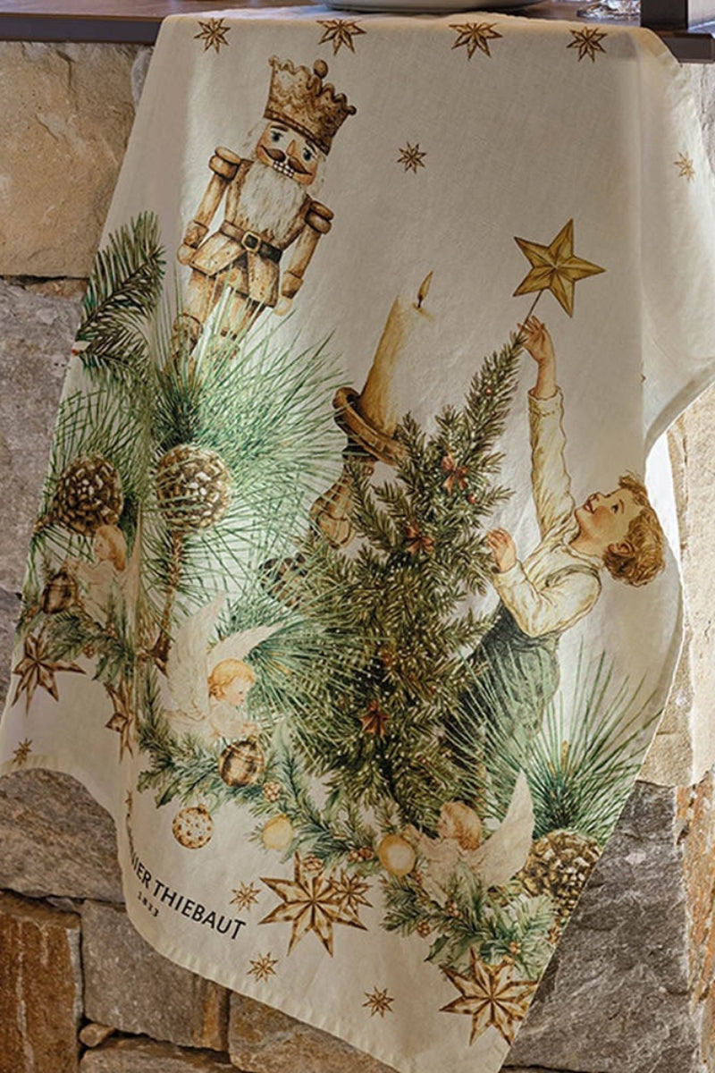 Garnier-Thiebaut Noel Vintage Dore Kitchen Towel