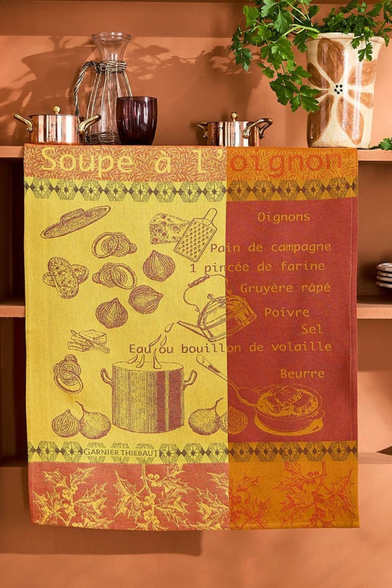 Garnier-Thiebaut Soupe A L'Oignon Rouille Jacquard Kitchen Towel