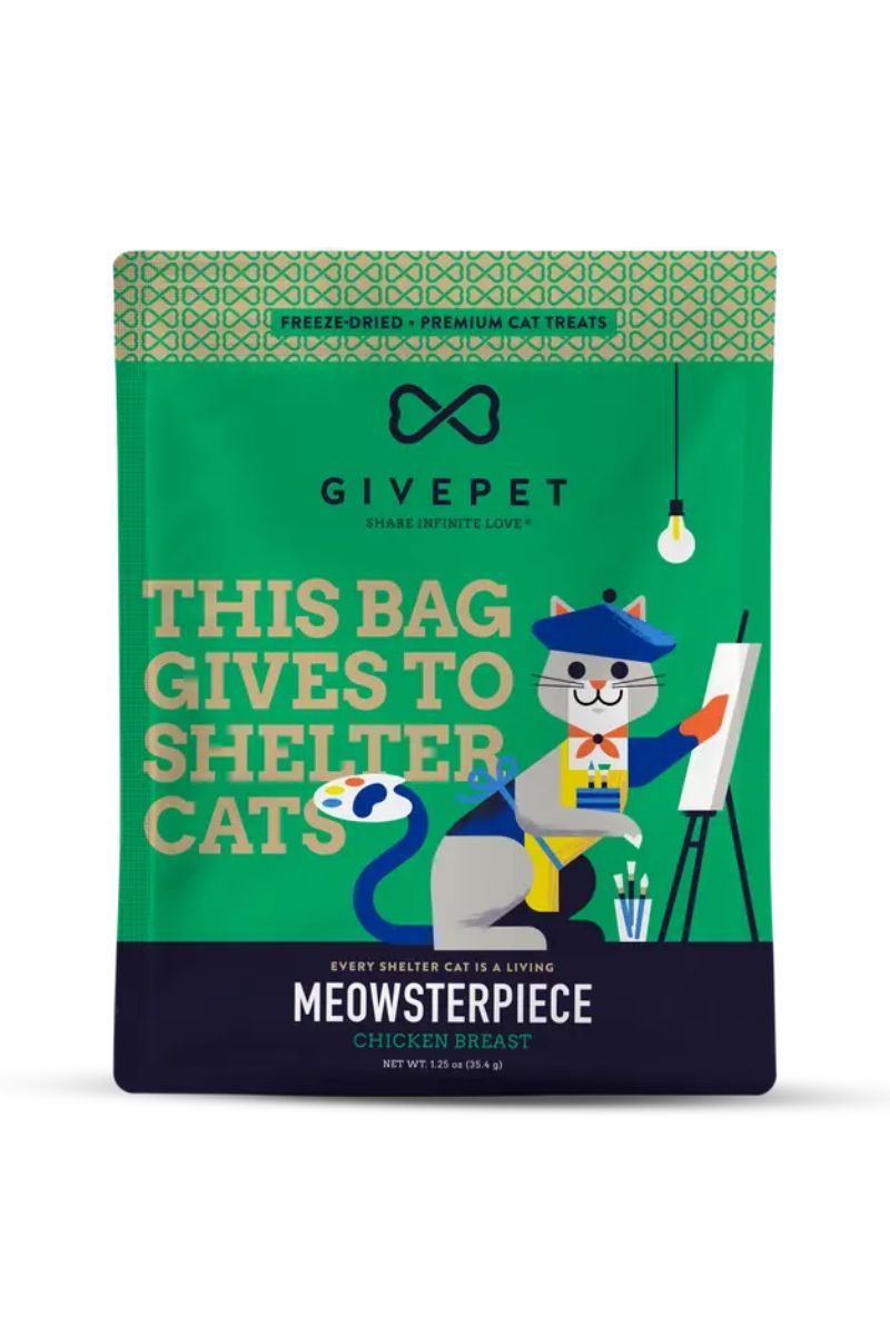 Give Pet Freeze Dried Cat Treats 1.25 oz Meowsterpiece
