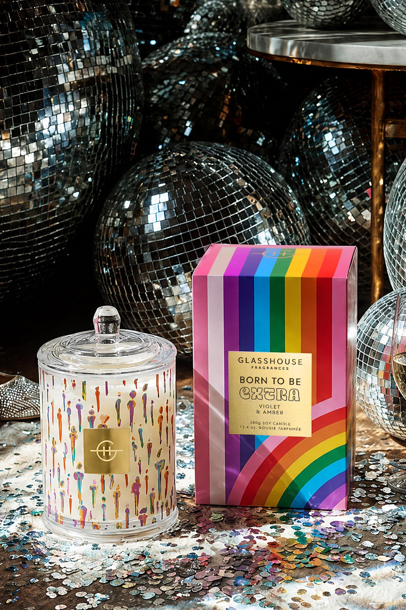 Glasshouse Fragrances Born to Be Extra Pride Candle 13.4 oz