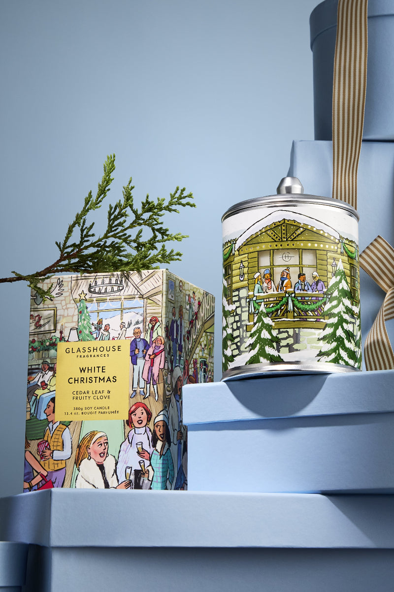 Glasshouse Fragrances White Christmas Candle 13.4 oz