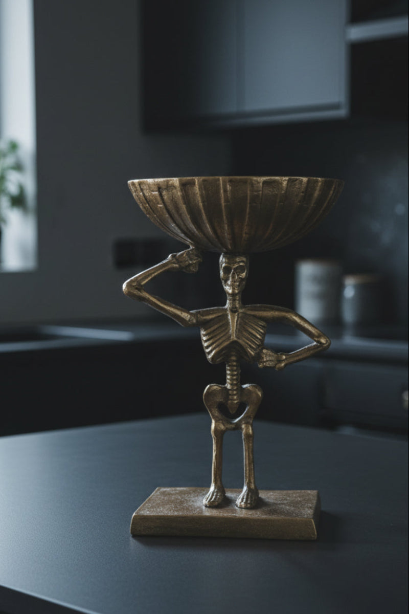 Skeleton Bowl 13" Gold