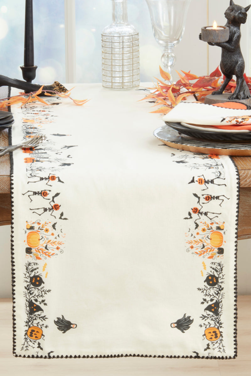 Halloween Town Runner 16"x 72" Black