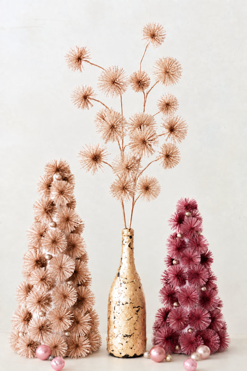Tinsel Ball Stem 31.5" Blush