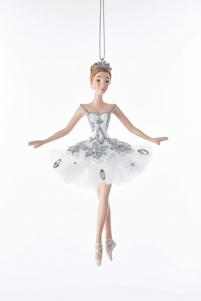 Snow Queen Ballerina Ornament 5.75"