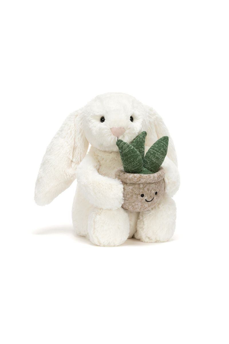 Jellycat Cream Bunny with Plant
