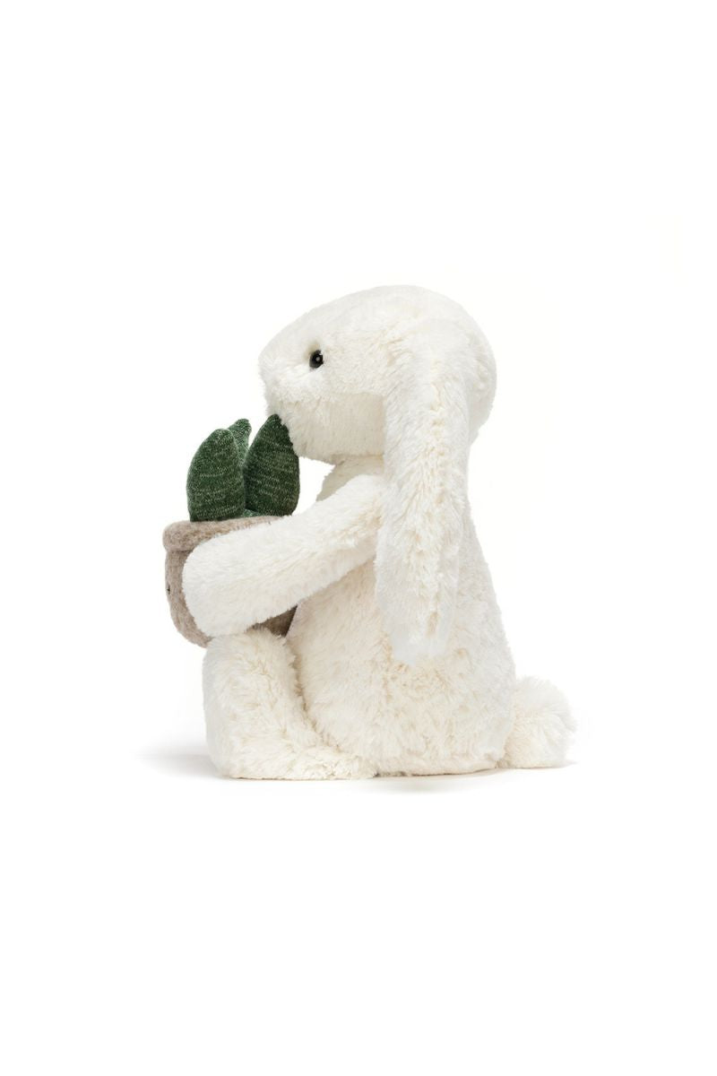 Jellycat Cream Bunny with Plant
