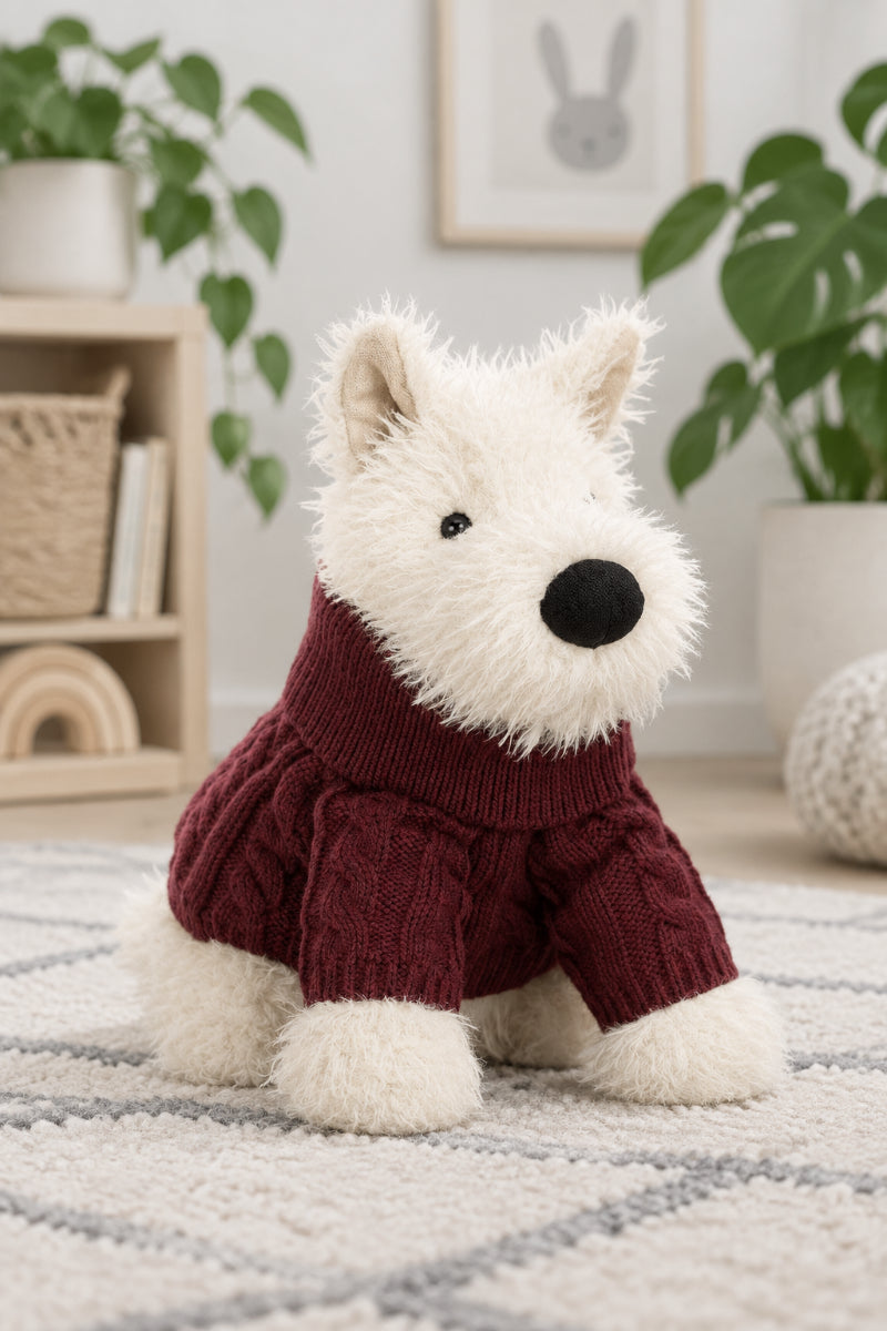 Jellycat Munro Scotti Dog Winter Jumper Outfit