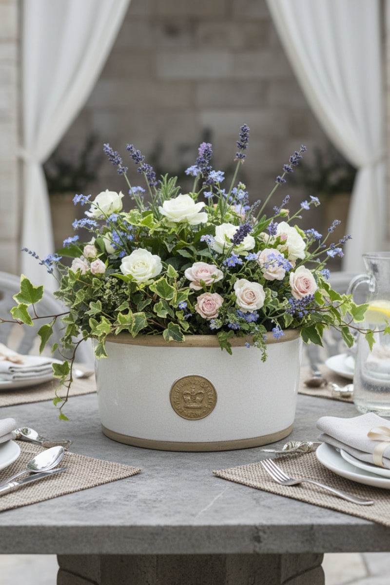 Kent Kew Oval Planter Large Old White