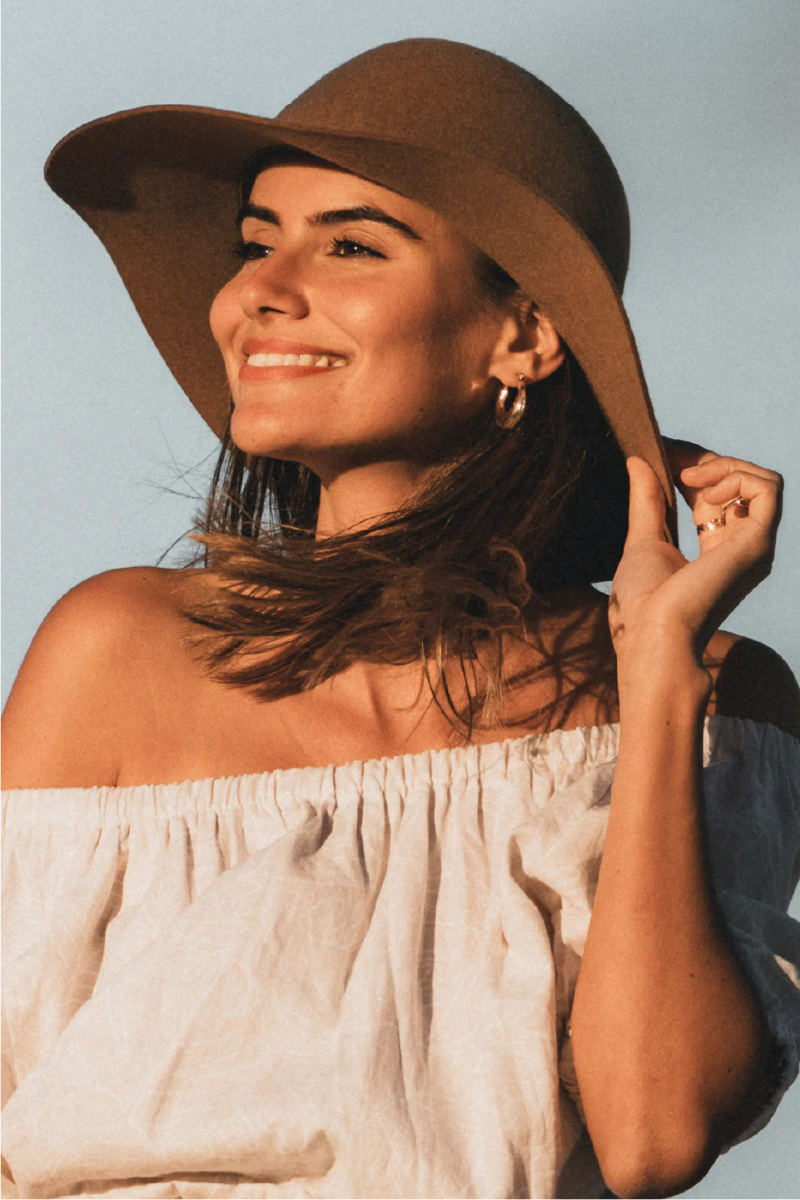 Women's Meredith Wide Brim Hat M Tan